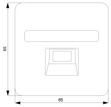 5TG1821 DELTA profil krycí deska pro UAE zásuvku s popisovacím polem, titanová bílá