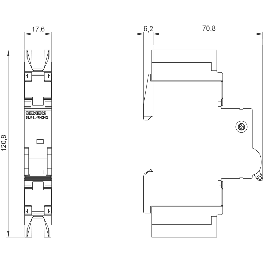 5SJ4102-7HG42 Jistič 10kA, 1pól., C, 2A podle UL 489-277V