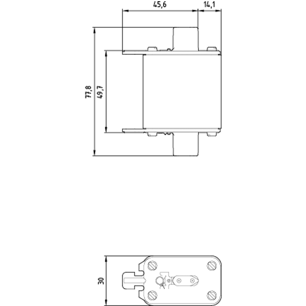 NH pojistková vložka, NH00, jmenovitý proud: 80 A, gG, jmenovité napětí AC: 500 V, jmenovité napětí DC: 250 V