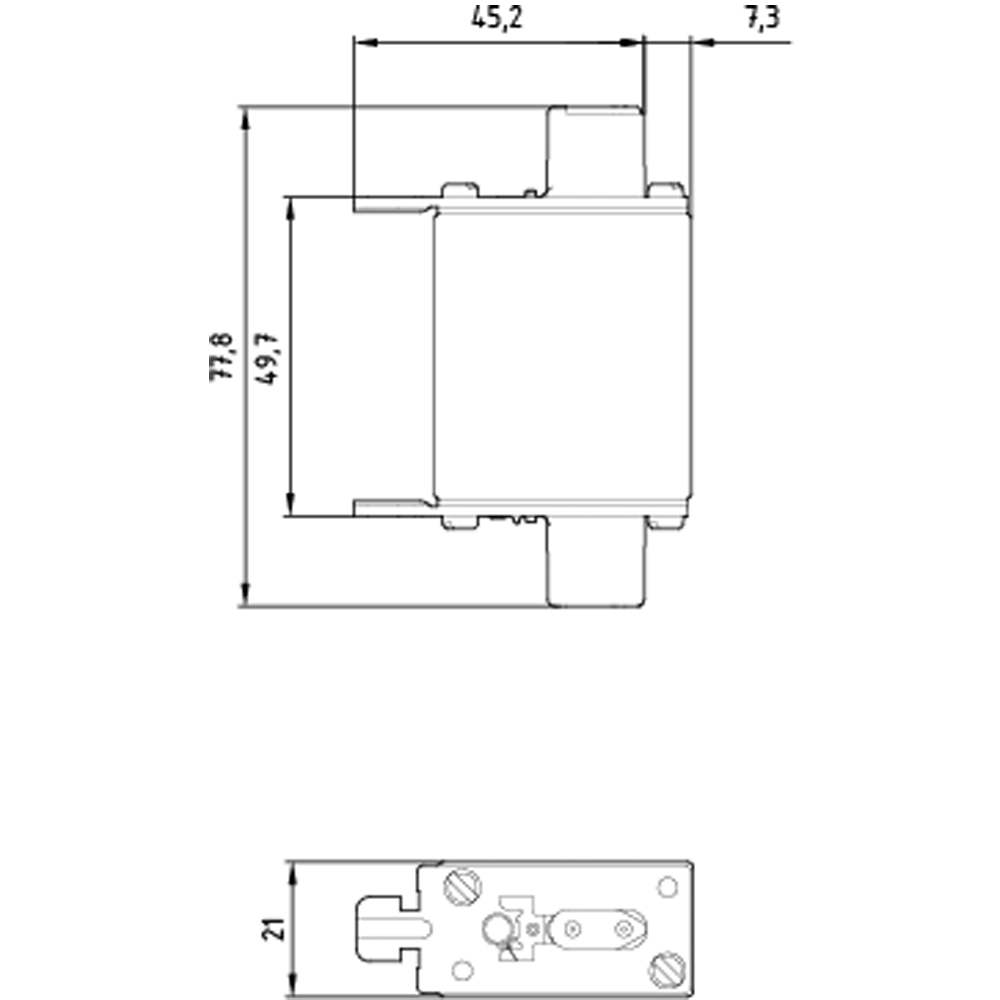 NH pojistková vložka, NH000, jmenovitý proud: 6 A, gG, jmenovité napětí AC: 500 V, jmenovité napětí DC: 250 V