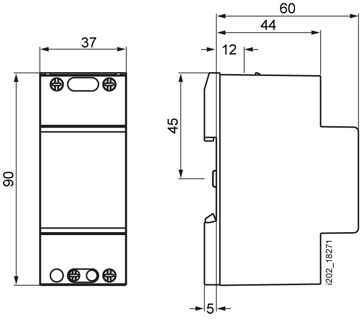 Zvonkový transformátor, 14VA primární 230-240V AC, 50Hz, sekundární 8V, 12V, 24V AC