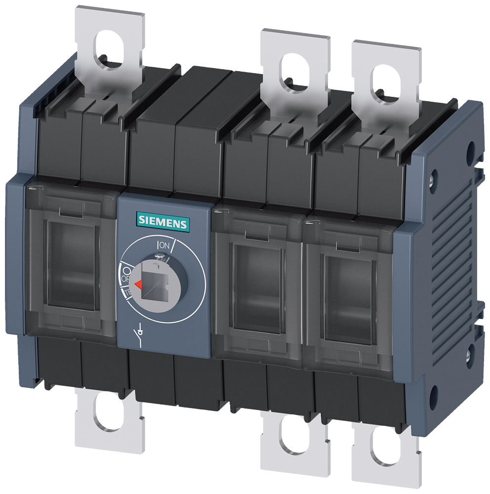 Zátěžový odpojovač 160A, konstr. vel. 2, 3pól. čelní pohon uprostřed základní jednotka