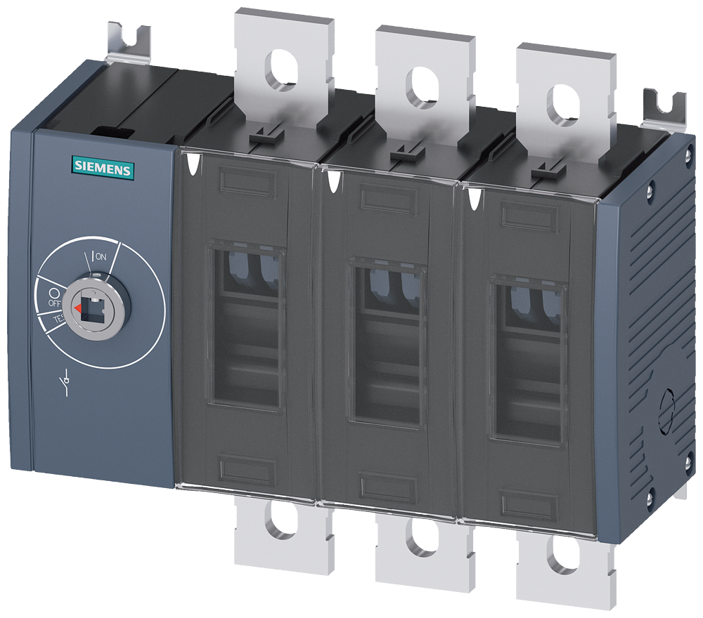 Zátěžový odpojovač 630A, konstr. vel. 4, 3pól. čelní pohon vlevo základní jednotka