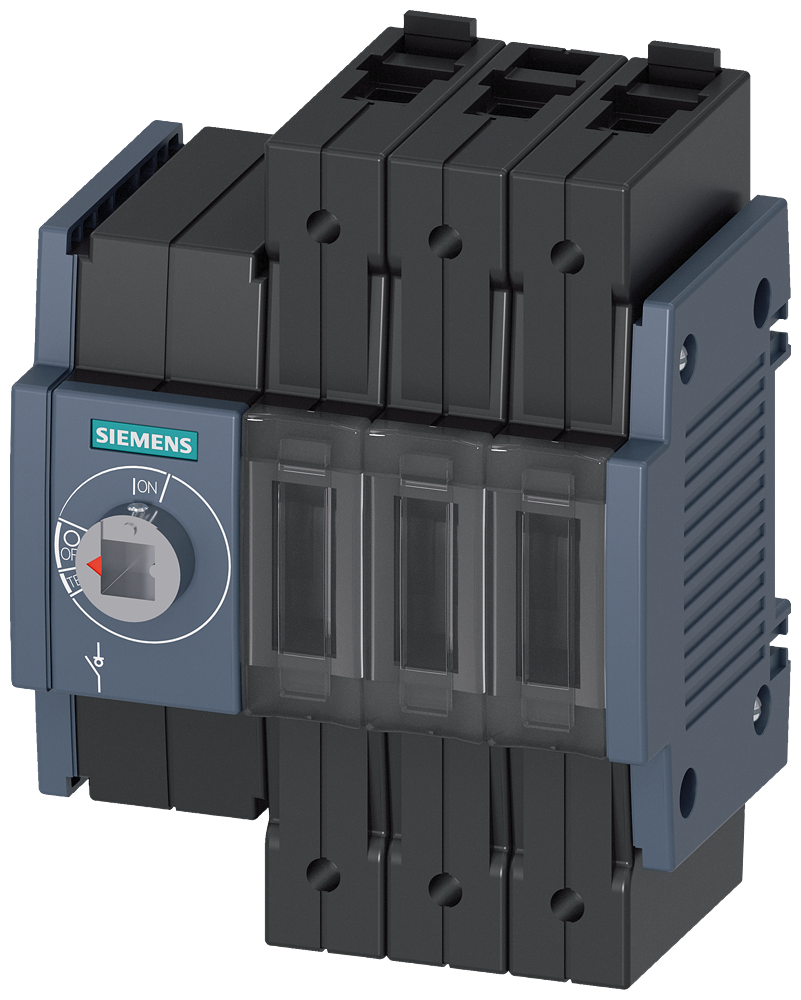 Zátěžový odpojovač 100A, konstr. vel. 1, 3pól. čelní pohon vlevo základní jednotka