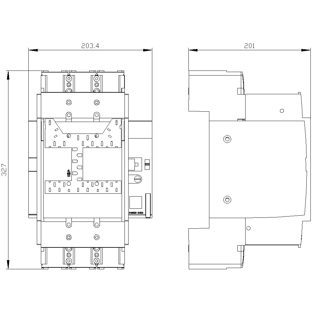 Kocsi készlet 3VA..3(4)-hez 3P komplett  SENTRON SIEMENS
