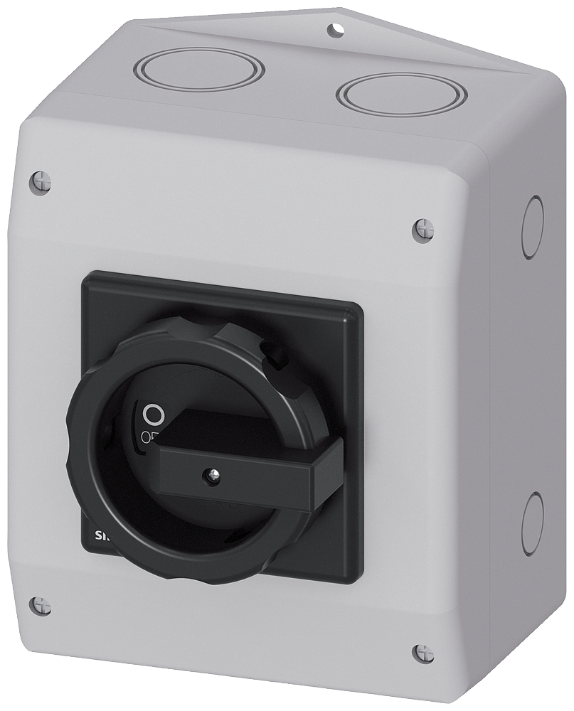 SENTRON, zátěžový odpojovač 3LD, páčkový výkonový spínač, 6pól., jmenovitý trvalý proud: 25 A