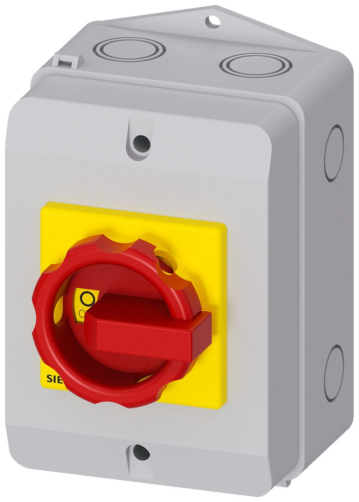 SENTRON, zátěžový odpojovač 3LD, spínač nouzového vypnutí, 3pól., jmenovitý trvalý proud: 32 A