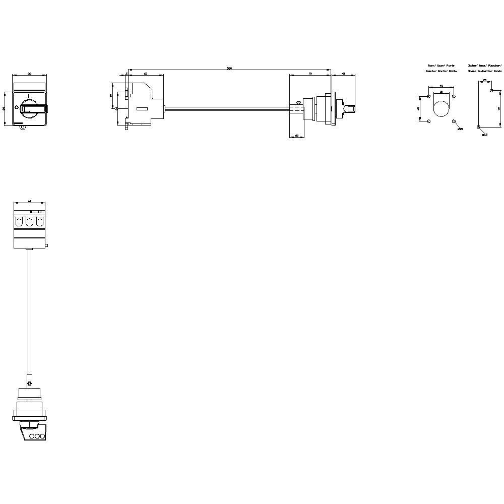 SENTRON, zátěžový odpojovač 3LD, spínač nouzového vypnutí, 3pól., jmenovitý trvalý proud: 63 A