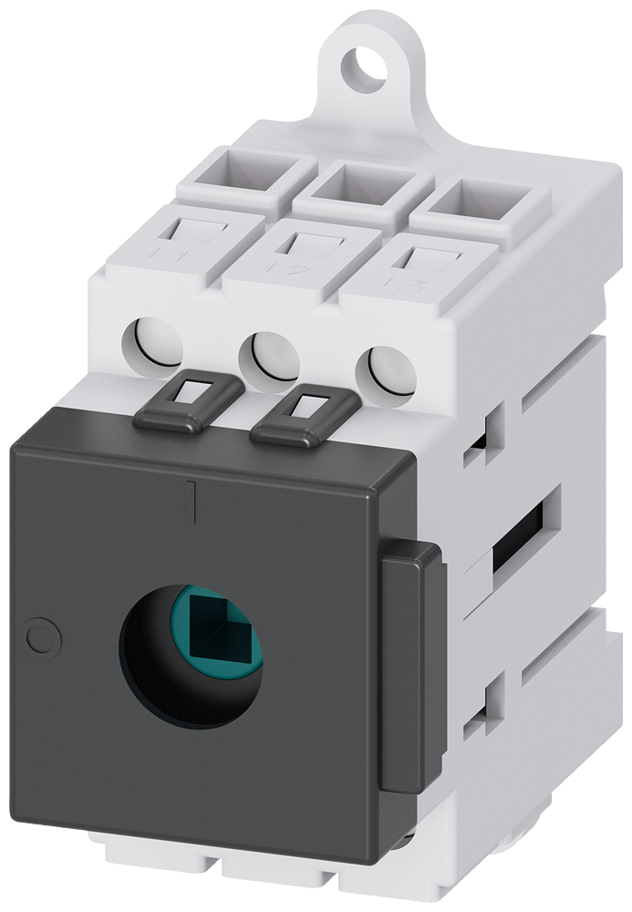 Zátěžový odpojovač 3LD3, Iu 63 A páčkový výkonový spínač 3pól.