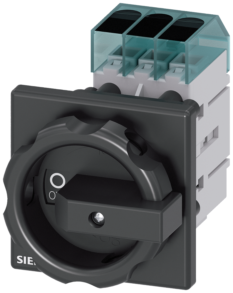 Zátěžový odpojovač 3LD3, Iu 63 A páčkový výkonový spínač 3pól.