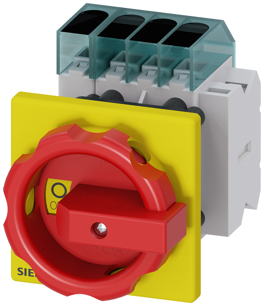 Zátěžový odpojovač 3LD3, Iu 63 A páčkový výkonový spínač 3pól. + N