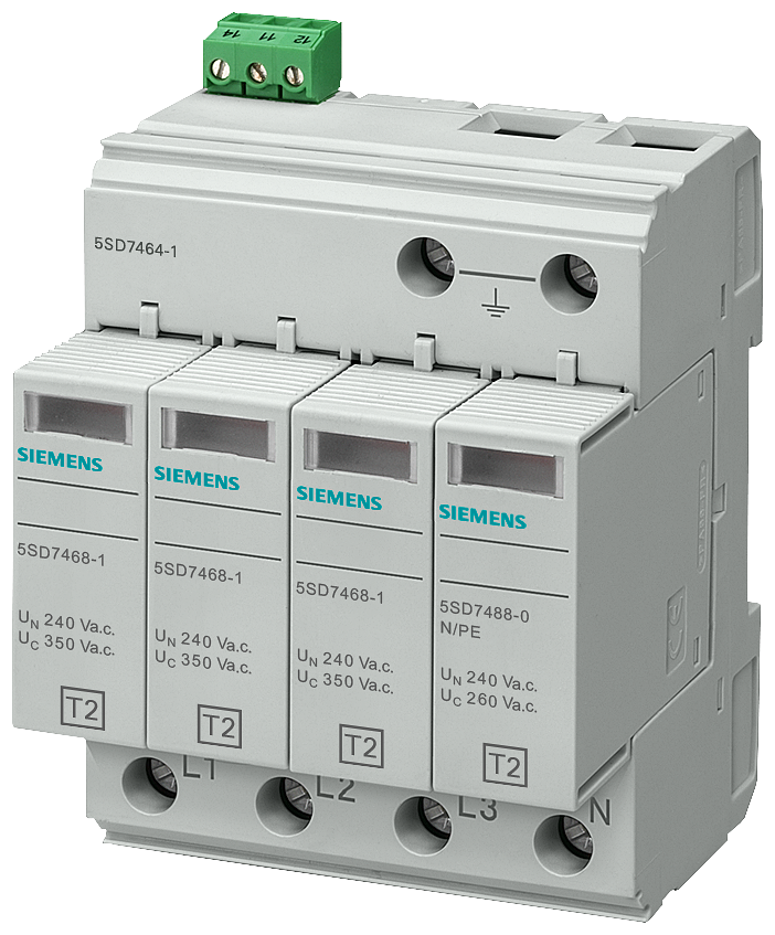 Svodič přepětí typ 2 třída požadavku C, UC 350V ochranné moduly