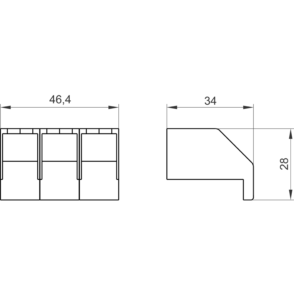 Kryt svorek, 3pól., pro 25A a 32A, příslušenství