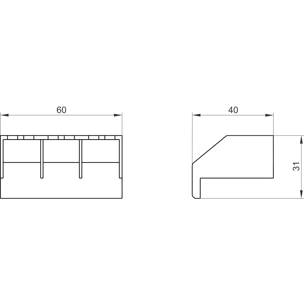 Kryt svorek, 3pól., příslušenství k hlavnímu vypínači a spínači nouzového vypnutí 3LD2 pro 63A