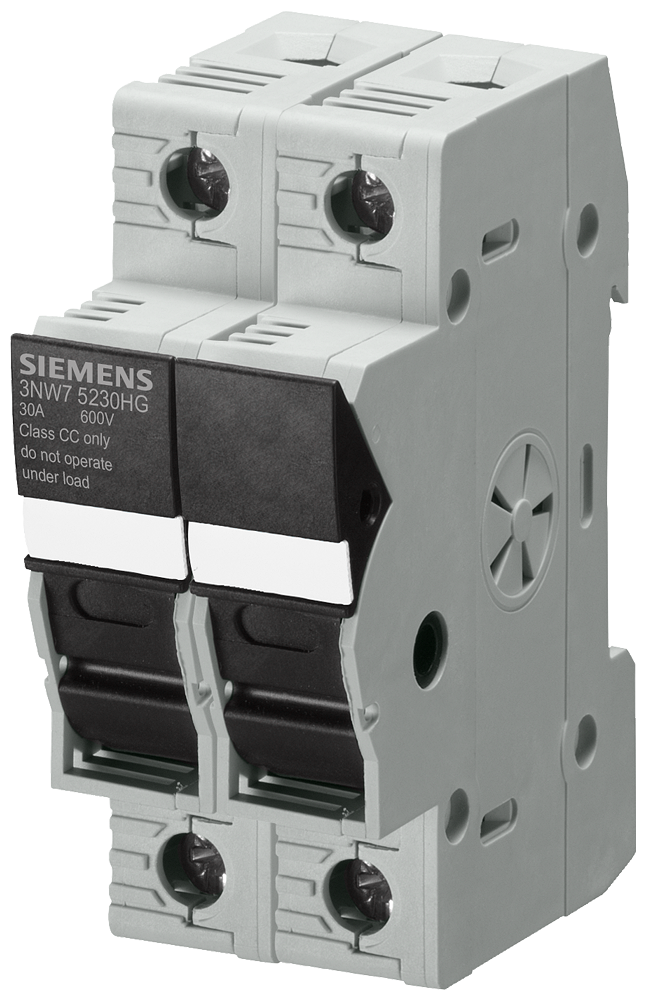 SENTRON, držák pojistek, třída CC, 2pól., jmenovitý proud: 30 A, jmenovité napětí AC: 600 V