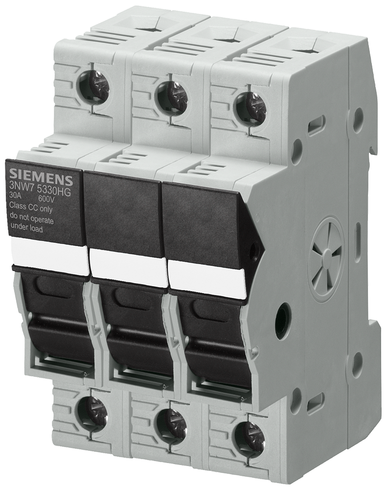 SENTRON, držák pojistek, třída CC, 3pól., jmenovitý proud: 30 A, jmenovité napětí AC: 600 V