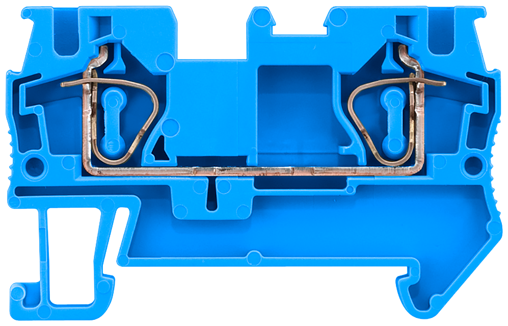 Průchozí svorky s přípojkou tažné pružiny, průřez: 0,5-4mm², šířka: 6,2mm