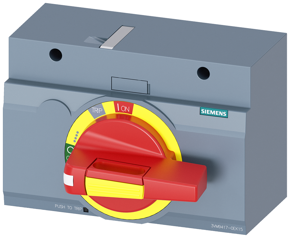 front mounted rotary operator EMERGENCY OFF IEC IP40 accessory for: 3VM13/14