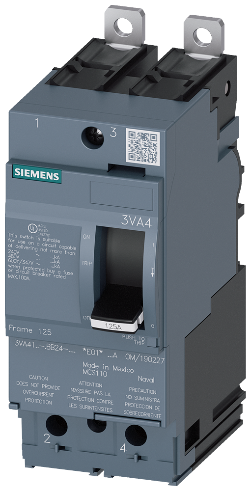 Product image for Siemens 3VA4125-4ED24-0AA0 BRKR 3VA41 2