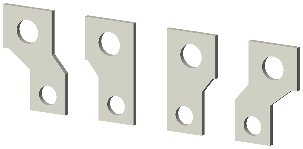 accessory 3VJ9 IEC framesize 3VJ11 125A bus connector offset front 4 pieces