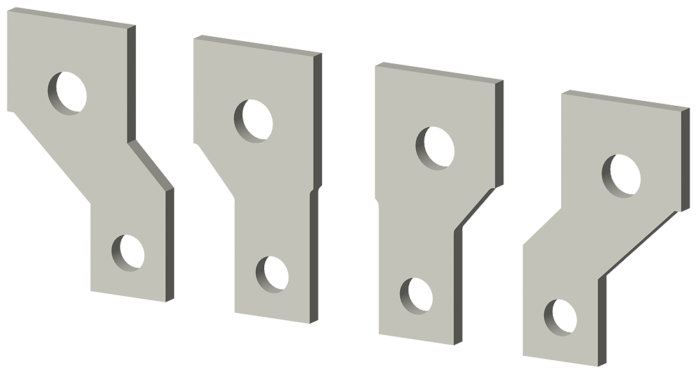 accessory 3VJ9 IEC framesize 3VJ13 400A bus connector offset front 4 pieces
