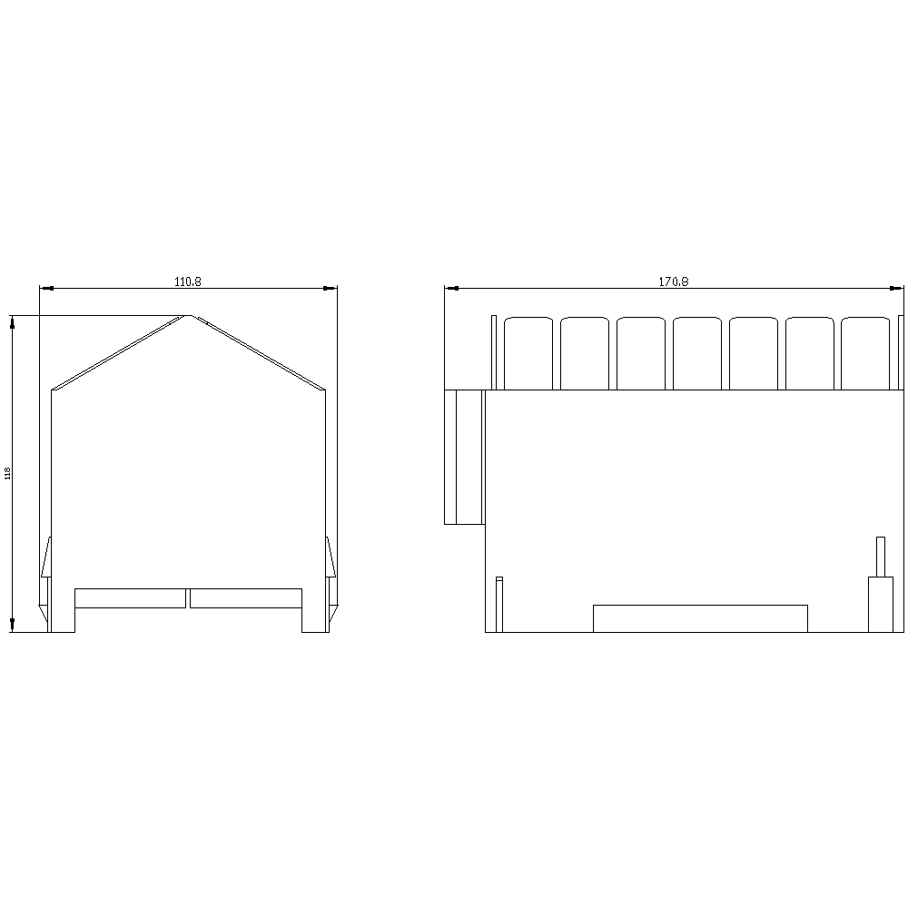 Příslušenství k zátěžovému odpojovači s pojistkami konstrukce pro upevnění na lištu, nástrčné, NH2,3