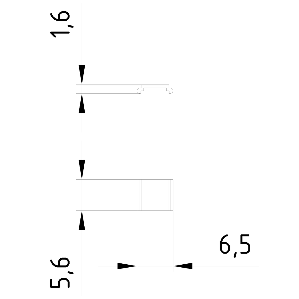 Popisovací štítek, plochý, s 11-20, vertikální, šířka svorek: 6,2 mm, v: 6,4 mm