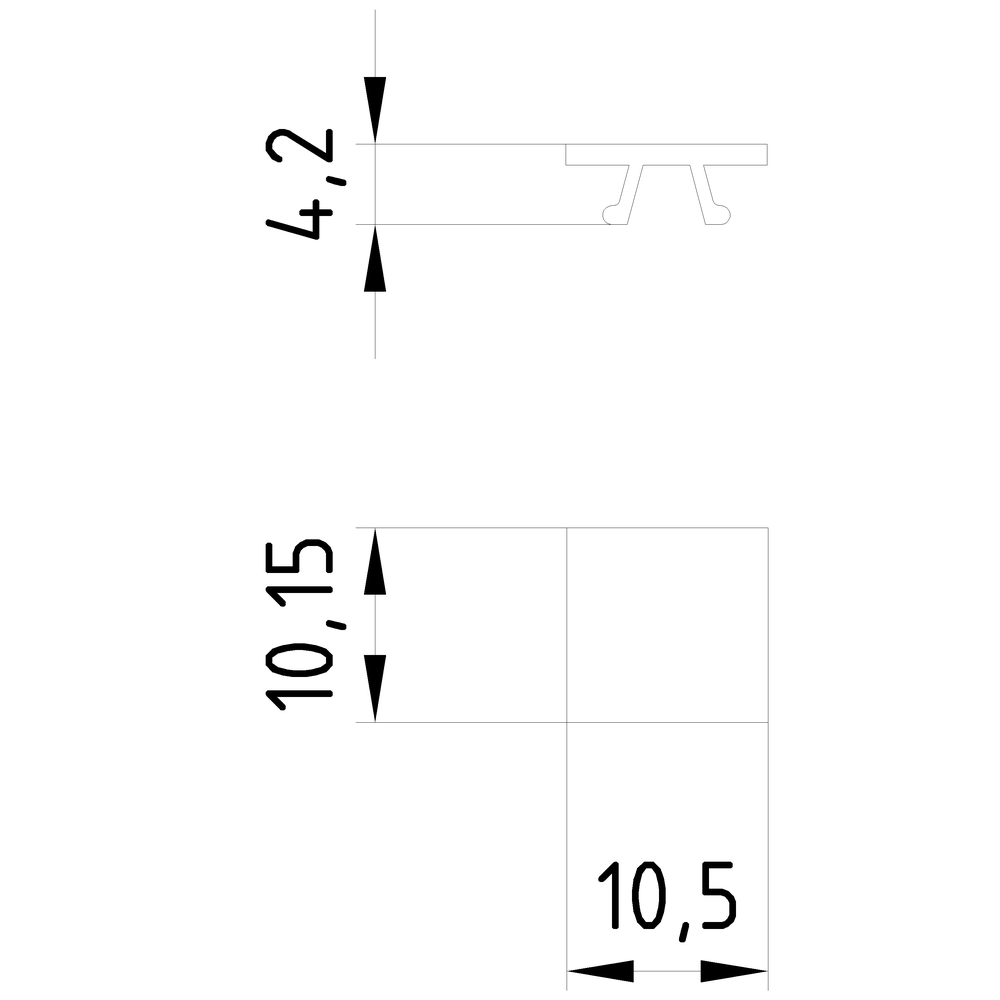 Popisovací štítek, čelní, s L1, L2, L3, PE, N, vertikální