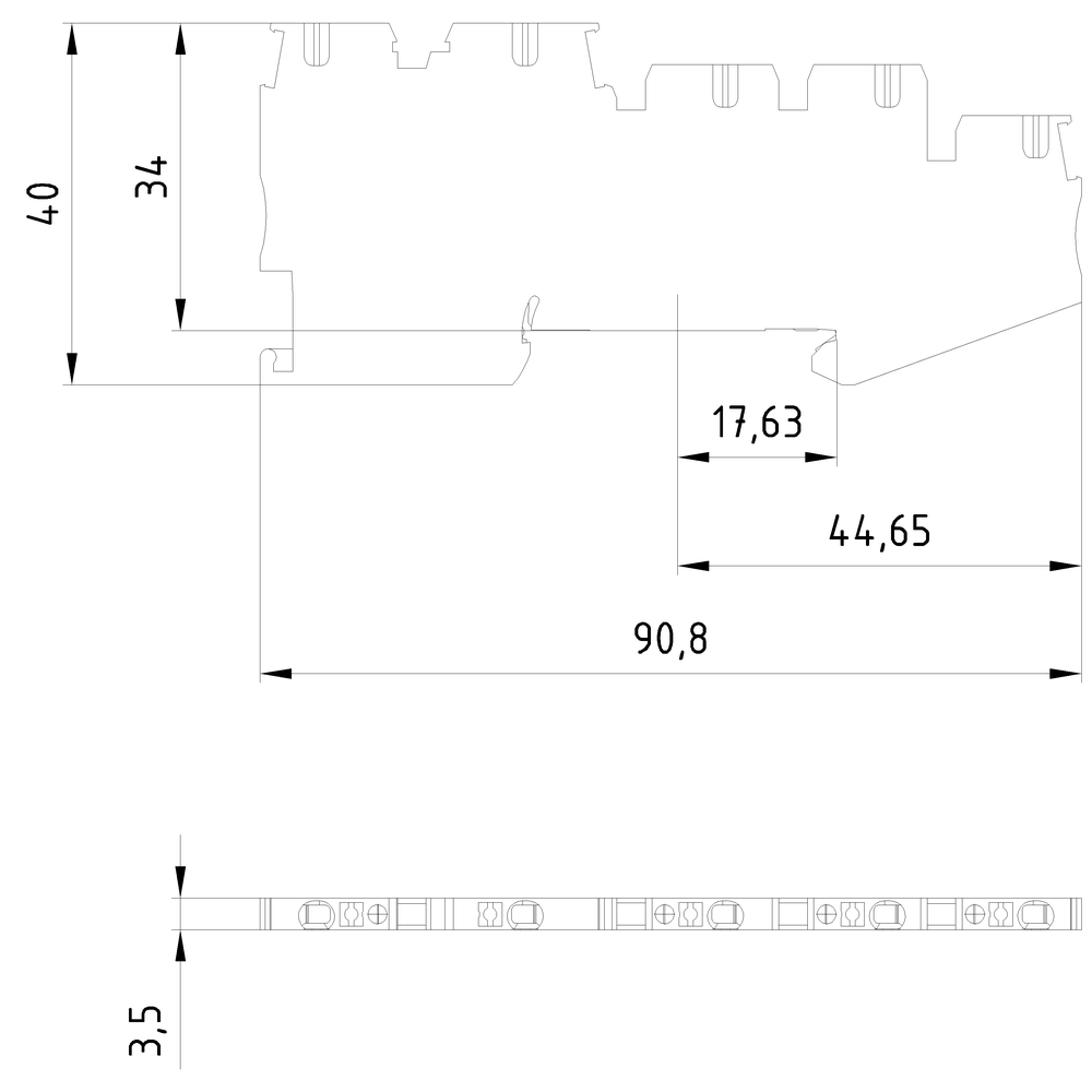 Napájecí svorka 1,5 mm² pro čtyřvodiče oranžová, včetně PE