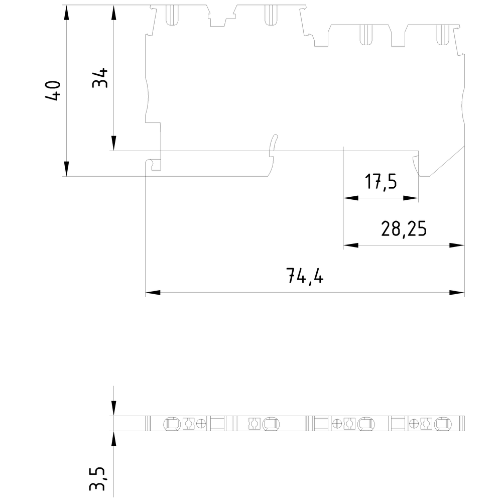 Svorka iniciátoru 1,5 mm² pro třívodič