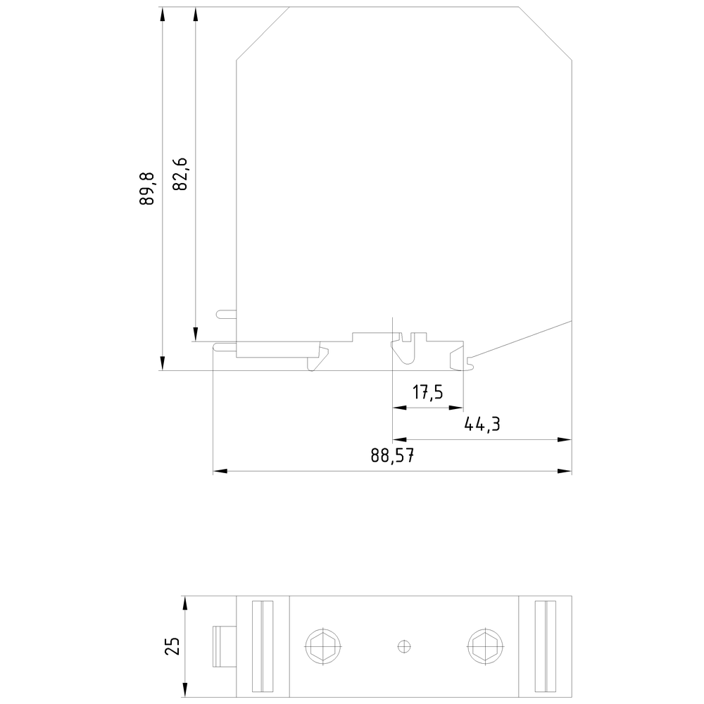 Vysokoproudová svorka se šroubovou svorkou, průřez: 35-95mm², AWG: 2-4/0