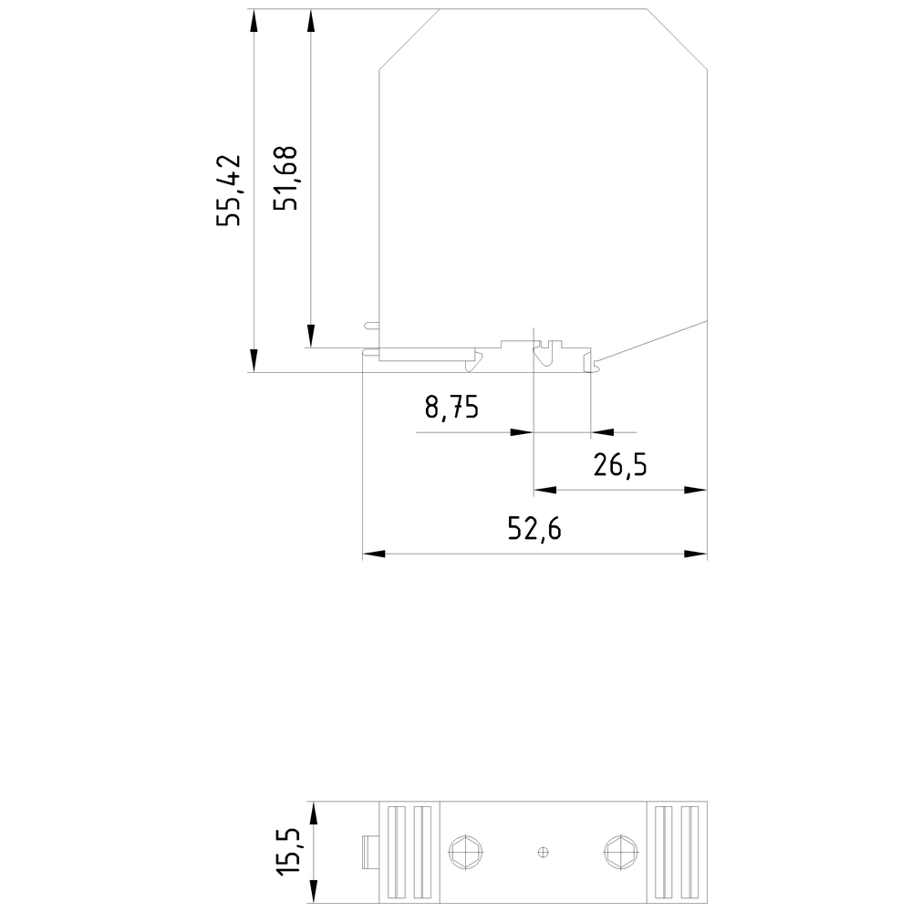 8WH1000-0AS00 Vysokoproudová svorka se šroubovou svorkou, průřez: 50-150mm², šířka: 31mm