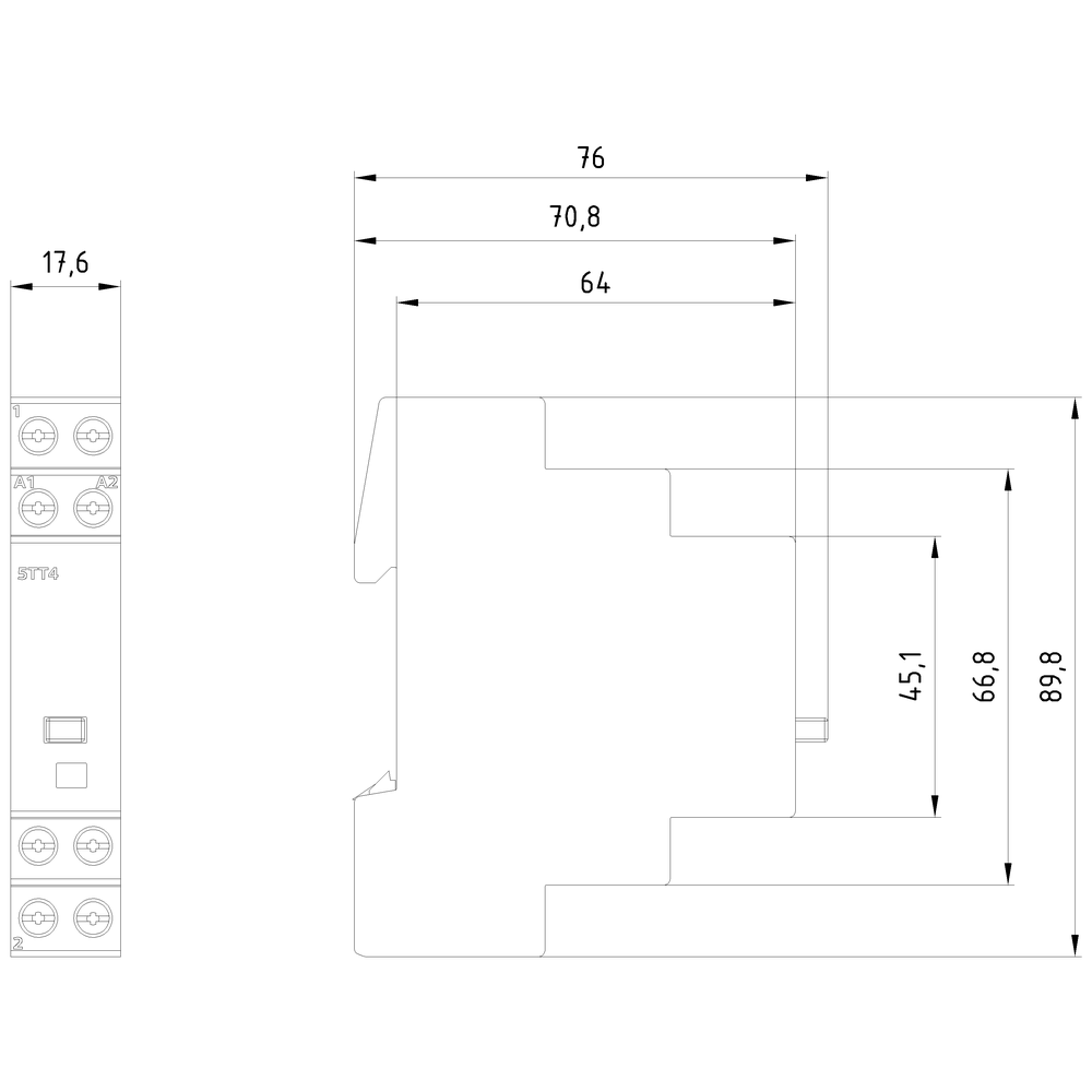 5TT4101-0 Dálkový spínač s 1 spínacím kontaktem, kontakt pro AC 230V 16A ovládání AC 230V