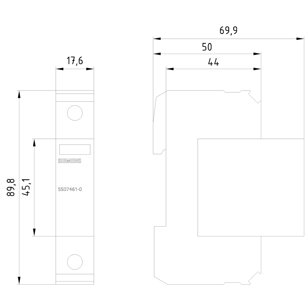 Svodič přepětí typ 2 třída požadavku C, UC 350V ochranné moduly