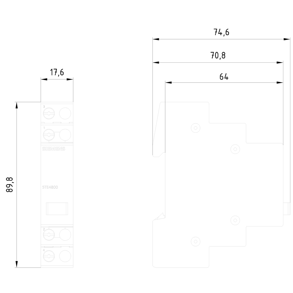 Tlačítko, 1NO/1NC 20A, 1 tlačítko šedé bez funkce zaskakování