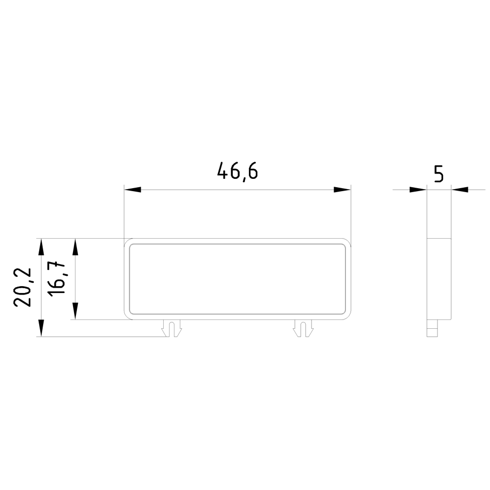 Doplňkový štítek, německy/anglicky, 47mmx17mm, příslušenství