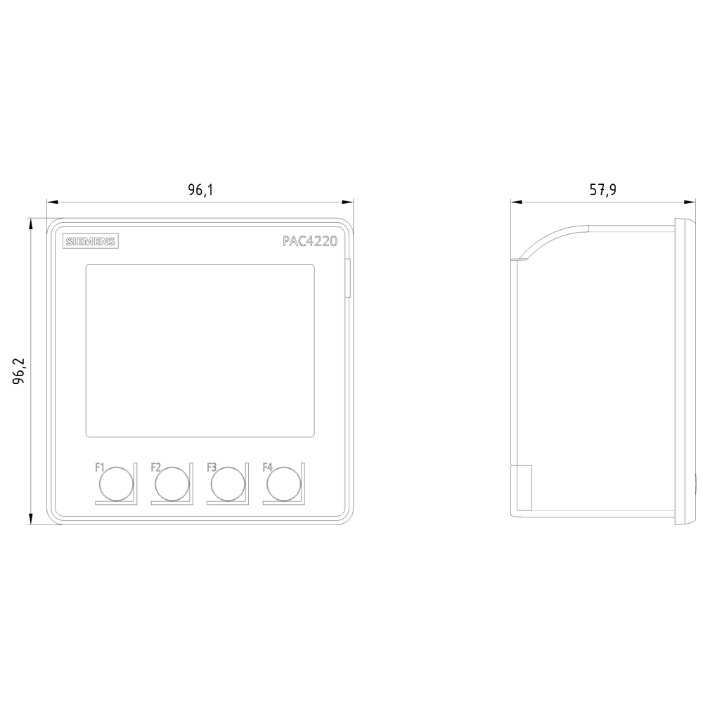 SENTRON měřicí přístroj 7KM PAC4220, čelní montáž, 690/400 V, 5 A, 100-250 V AC/DC, Modbus TCP