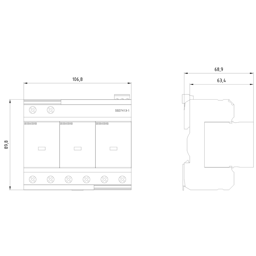 Svodič bleskových proudů typ 1 třída požadavku B, UC 350V ochranné moduly nástrčné