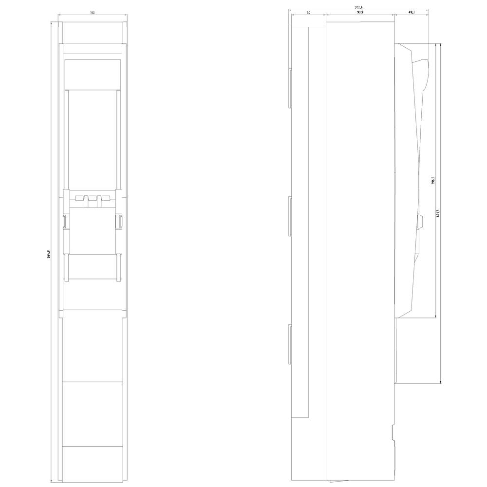 Pojistková lišta 3pól. spínatelná, vel. 1 I=250A, U=690V