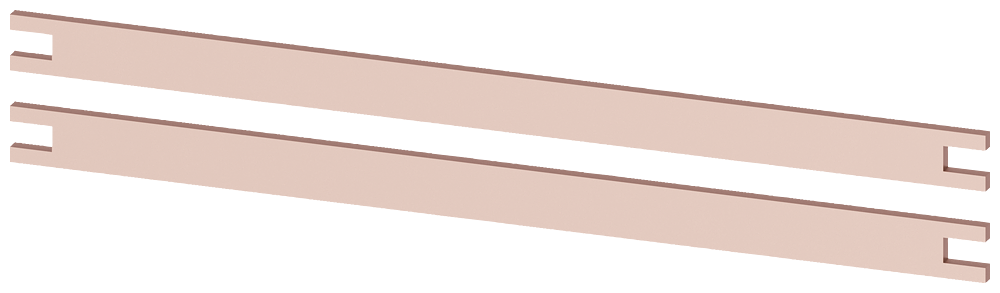 Busbar PE 2 x 20 x 5 mm by Siemens