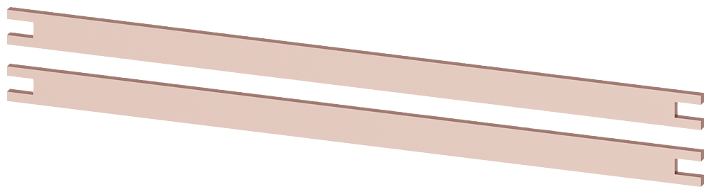 Busbar PE 2 x 20 x 5 mm by Siemens