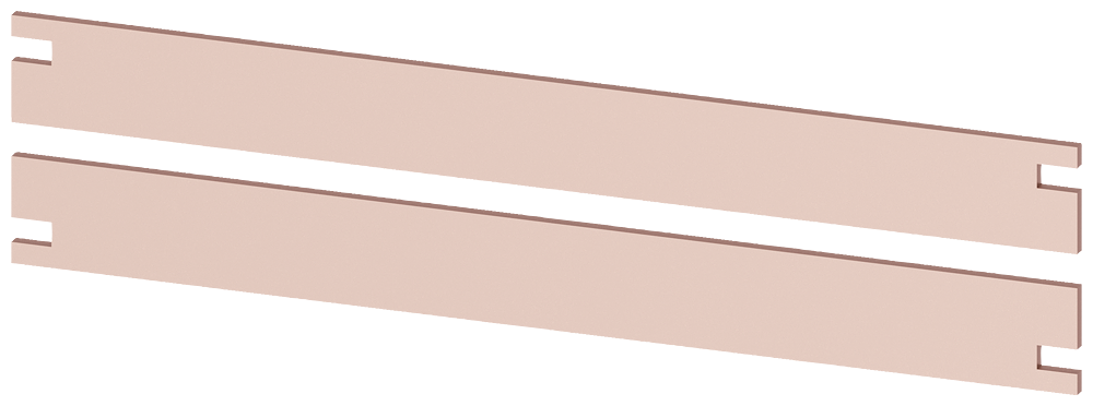 Busbar PE 2 x 40 x 5 mm by Siemens
