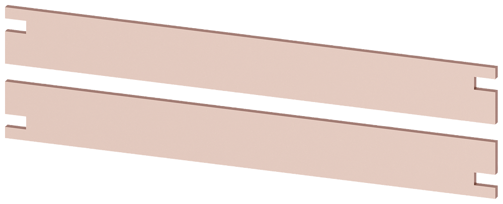 Busbar PE 2 x 40 x 5 mm by Siemens