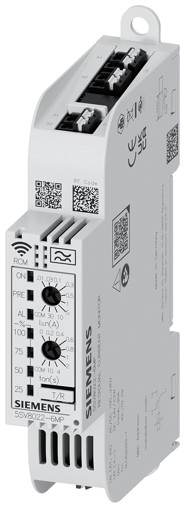 Residual Current Monitor analog Type A 1 Channel with Communication Please consider Radio approval! List of countries: see Certifi cates by Siemens