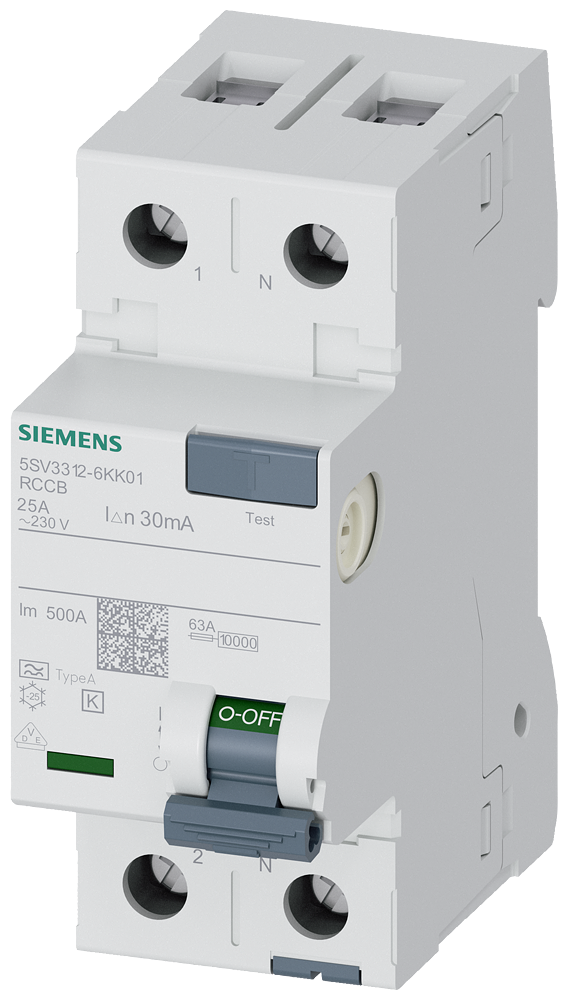 Residual current operated circuit breaker by Siemens
