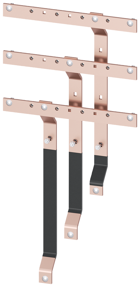 Busbars second device level NH00 50x10 mm W: 600 mm by Siemens