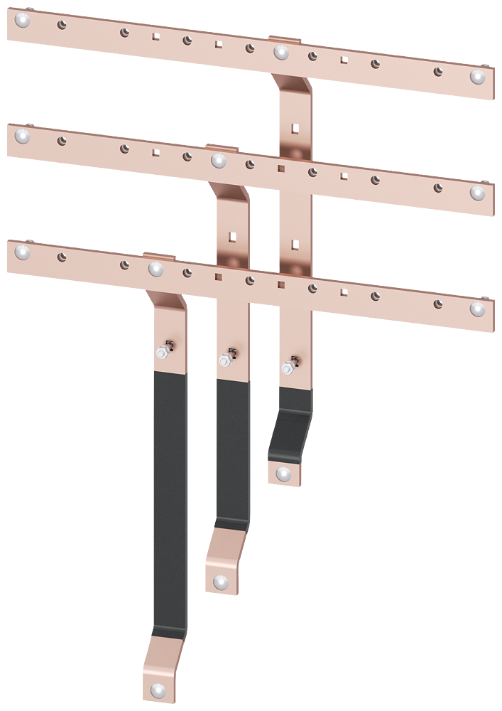 Busbars second device level NH00 50x10 mm W: 850 mm by Siemens