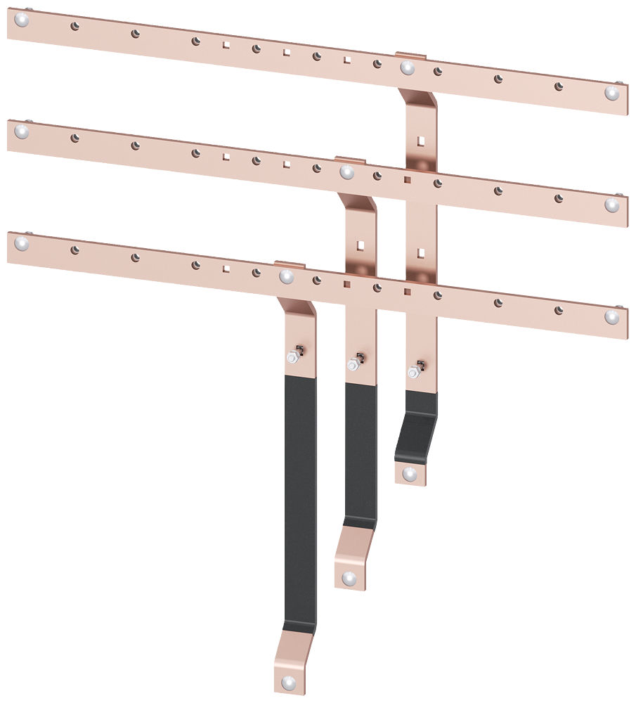 Busbars second device level NH00 50x10 mm W: 1100 mm by Siemens