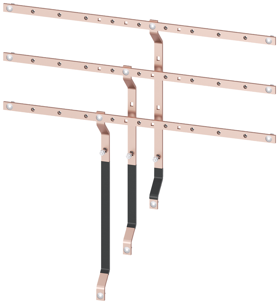 Busbars second device level NH00 30x10 mm W: 1100 mm by Siemens