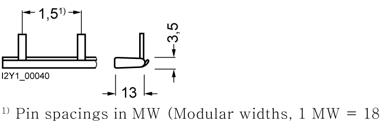 Kolíková přípojnice 10mm2, 1fáz., 8x (1fáz.+pomocný spínač), 214mm lze zaříznout